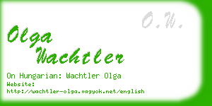 olga wachtler business card